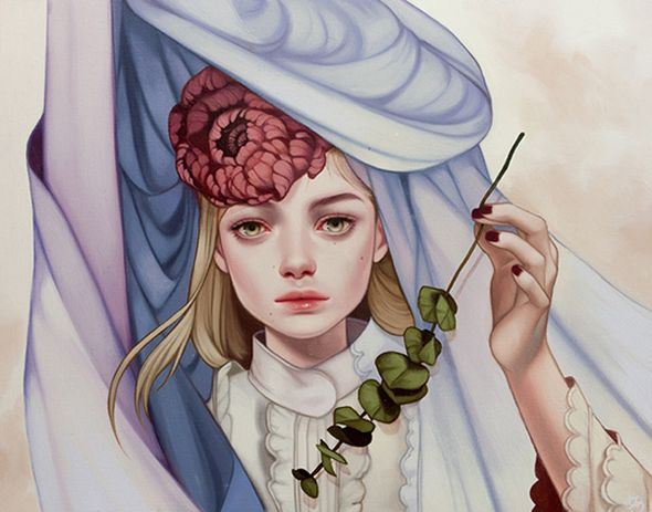 Kelsey Beckett arte pinturas tradicionais ilustrações mulheres surreais