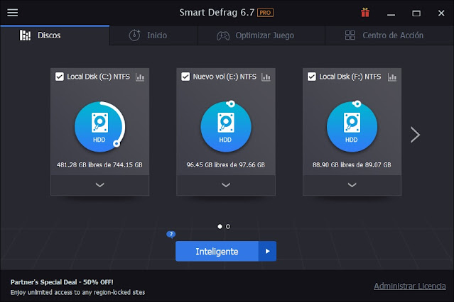 Descargar IObit Smart Defrag Pro Full Español + Serial