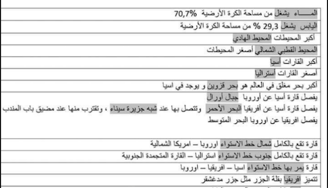 افضل مراجعة جغرافيا للصف الثالث الاعدادى الترم الاول 2022