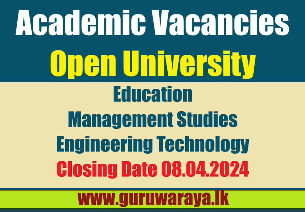 Academic Vacancies - Open University