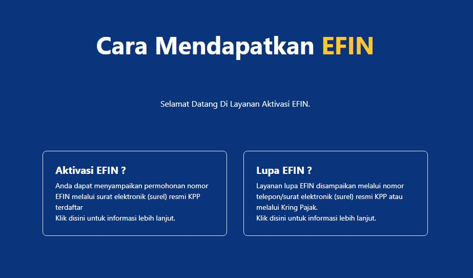 Cara Mendapatkan Nomor EFIN Online Menggunakan Email Digital Poin