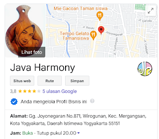 Verifikasi Profil Bisnis Java Harmony