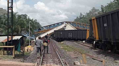 Proyek Play Over Bantaian Gunung Megang Muara Enim Ambruk, Simak disini!