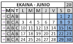 JUNIO/EKAINA