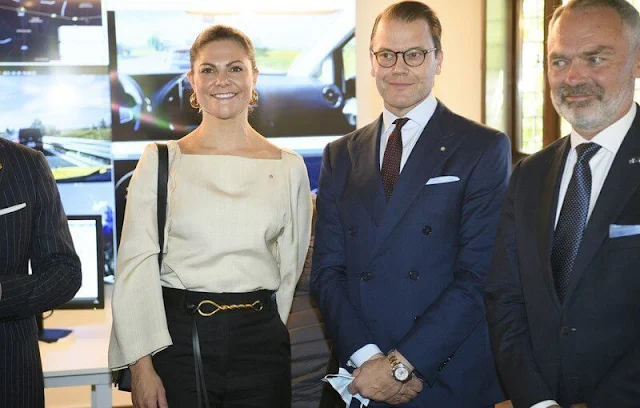 Crown Princess Victoria wore a beige silk top from Odd Molly, and black trousers. af Klingberg snake boots