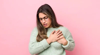 Women in pain of Heart Attack - Women Steps