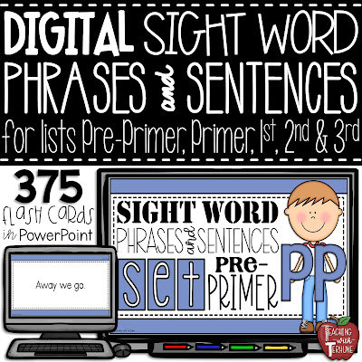 Digital Sight Word Fluency Phrases