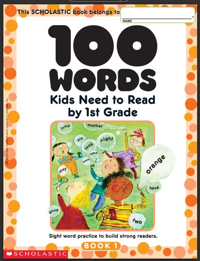 100 Words Kids Need to Read Book