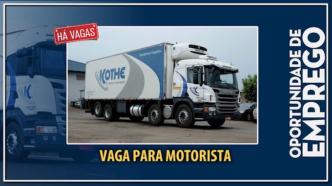 Transportadora Kothe abre vagas para motorista carreteiro