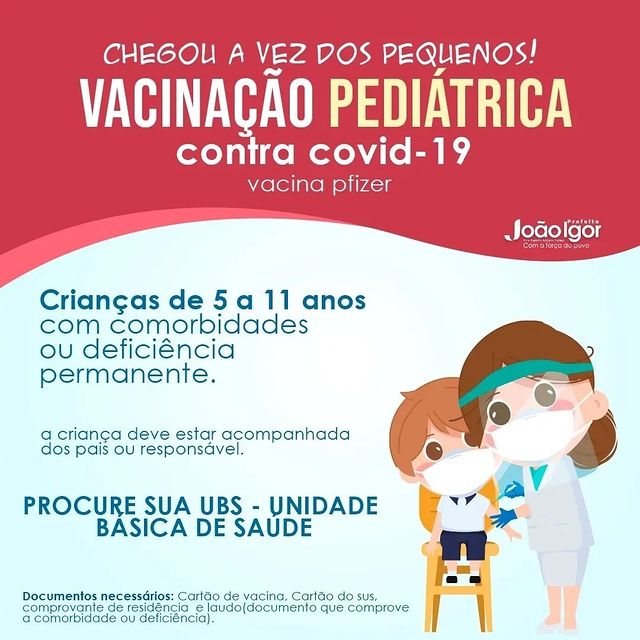 Prefeitura de São Bernardo anuncia vacinação contra a Covid-19 para crianças de 5 a 11 anos