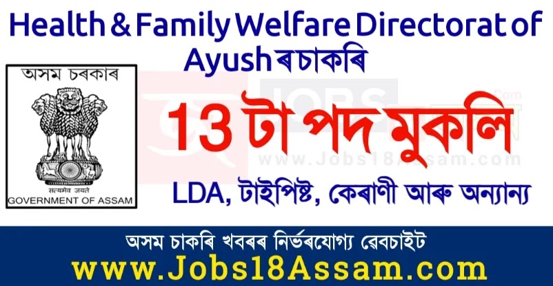 Directorate of AYUSH Assam Recruitment 2021 - Apply 13 Grade-III Vacancy
