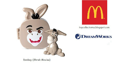 McDonalds Dreamworks Favourites Happy Meal Toys 2022 Australia and New Zealand - Donkey Figure and Head - character from Shrek movies