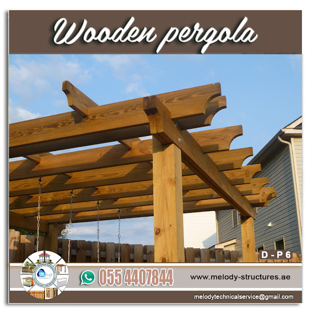 Wooden Pergola Rafter Tails Design in UAE | Pergola Ends Template