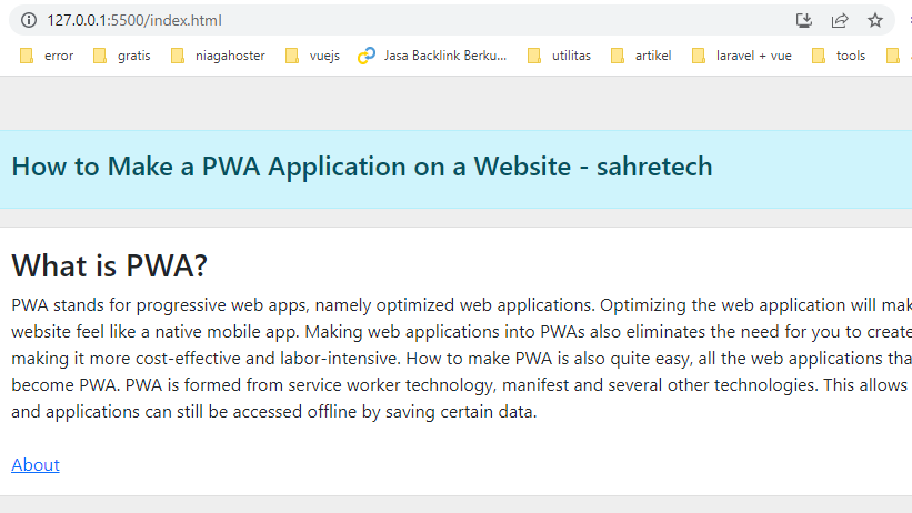 cara membuat PWA