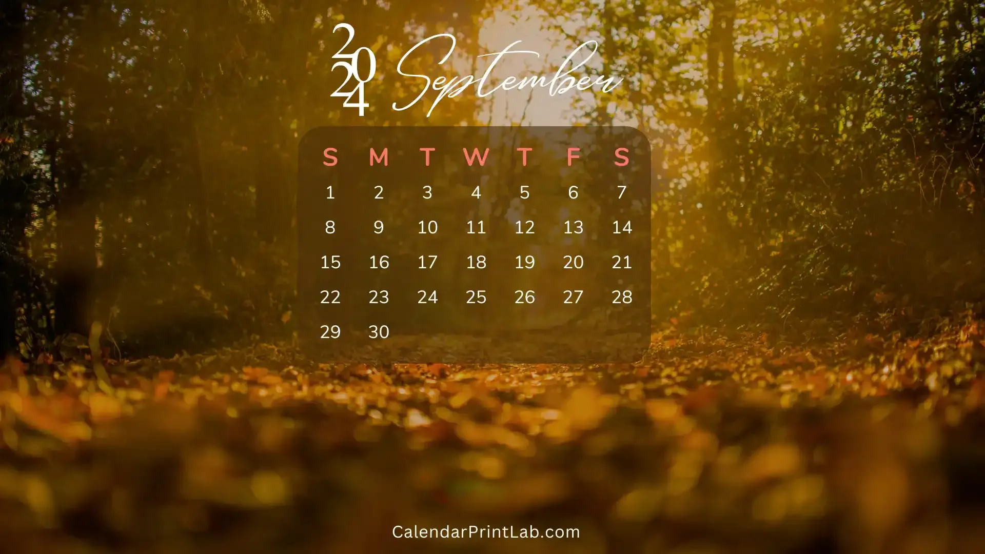Free September 2024 HD Calendar