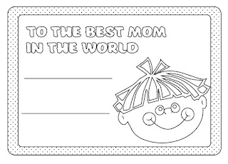 Happy mother's day greeting card Coloring Pages