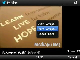 Ambil Foto (Gambar) Di Twitter Lewat HP