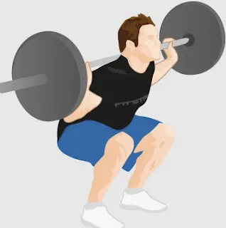 Squat, strength training at home for beginners