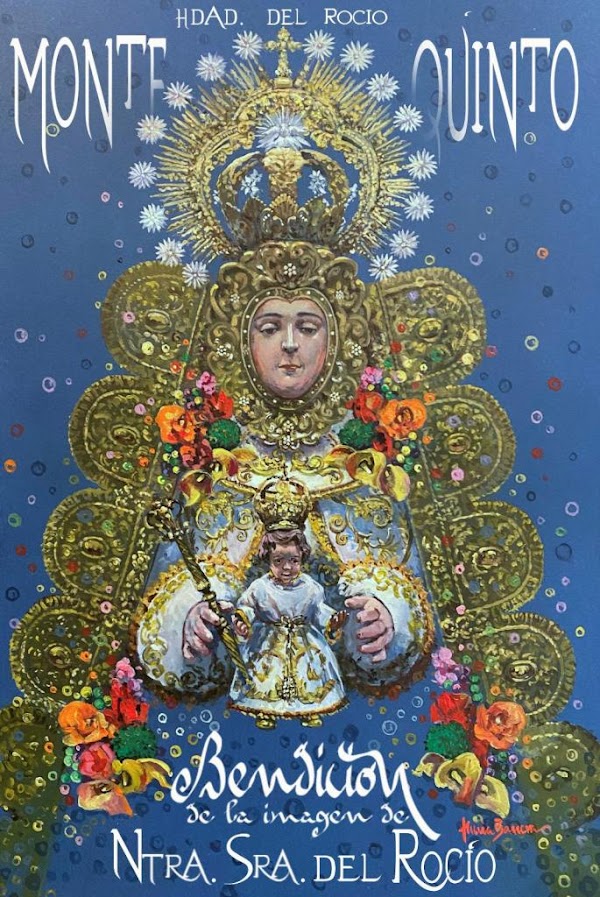 Cartel de la Bendición de una réplica de la Imagen de Nuestra Señora del Rocío de Montequinto