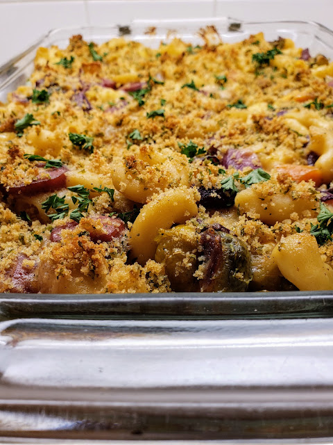 Roasted Vegetable & Sausage Mac N Cheese Casserole at Miz Helen's Country Cottage