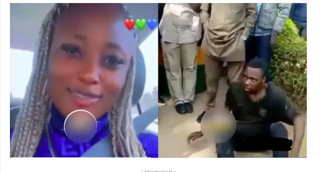 Video of how Nigerian police nabs Boy, 20, whose girlfriend was found dead with her eyes plucked out and body mutilated
