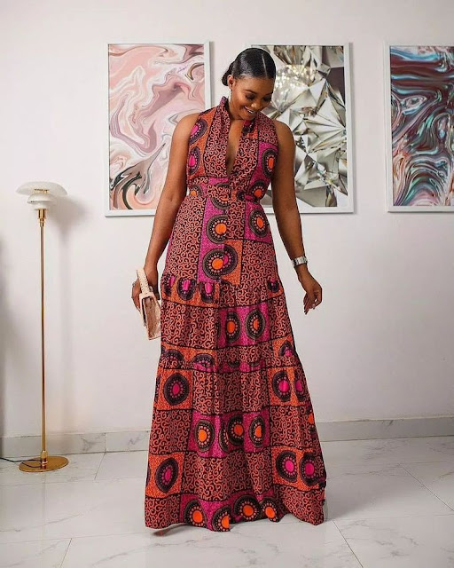 Ankara Flare Gown Styles for Ladies