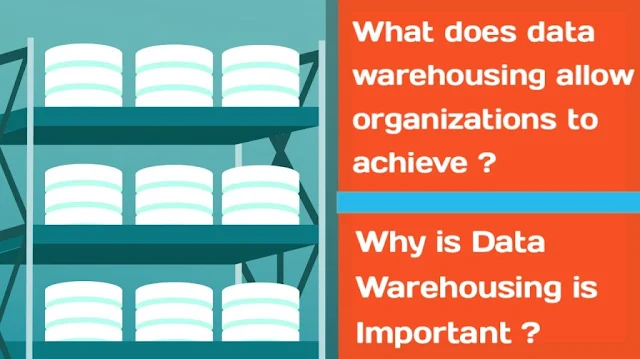 Why is Data Warehousing Important ? Answer: Consistency Our housing is an important thing to do. Business intelligence is a smart business intelligence tool let's allows organisations to ensure consistency that our houses are programmed to apply uniform format to all collected data.  which makes it easier to cooperate with decision makers to analyze and share data with their colleagues around the globe.  Standardizing data from different sources also reduces the risk of error in interpretation and improves overall accuracy. Make a better decision Successful business leads develop data driven strategy and really make decisions without considering the fact that our housing improves the speed and efficiency of accessing data sets and makes it easier to cooperate with data decisions. Improve their bottom line The tower house platform allows business leads to quickly access their organization's historical activity and evaluate initiatives that have been successful or unsuccessful. Reduce the cost when the process of collection, analysis and consolidation of data is simplified and the subsequent data set is made easier accessible to all.   It can resolve the significant saving for the company due to the rejection operational and id cost automating the process with the help of data warehousing tools reduce the organization dependency on staff dedicated to reporting and maintaining the i.t infrastructure.