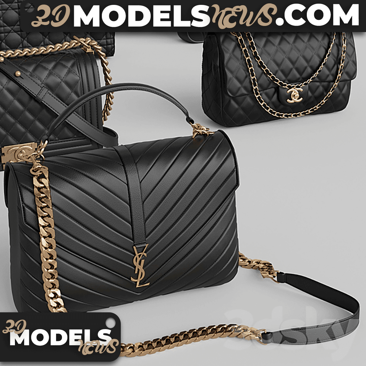 Black womens bags model 2