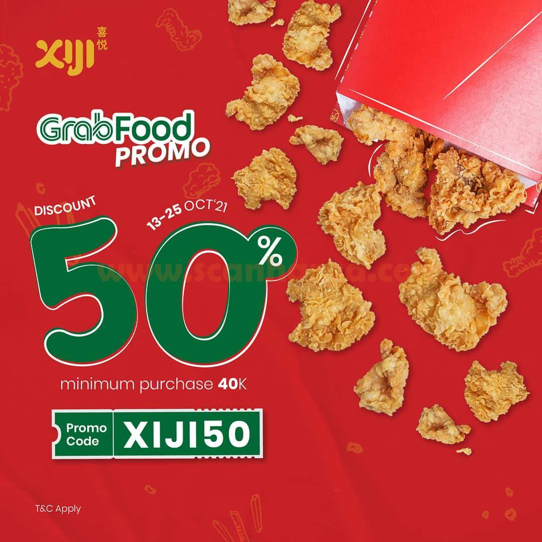 Promo XIJI Street Snack DISKON 50 via GRABFOOD