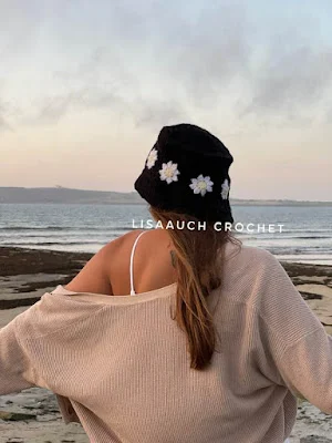 daisy flower bucket hat crochet pattern FREE