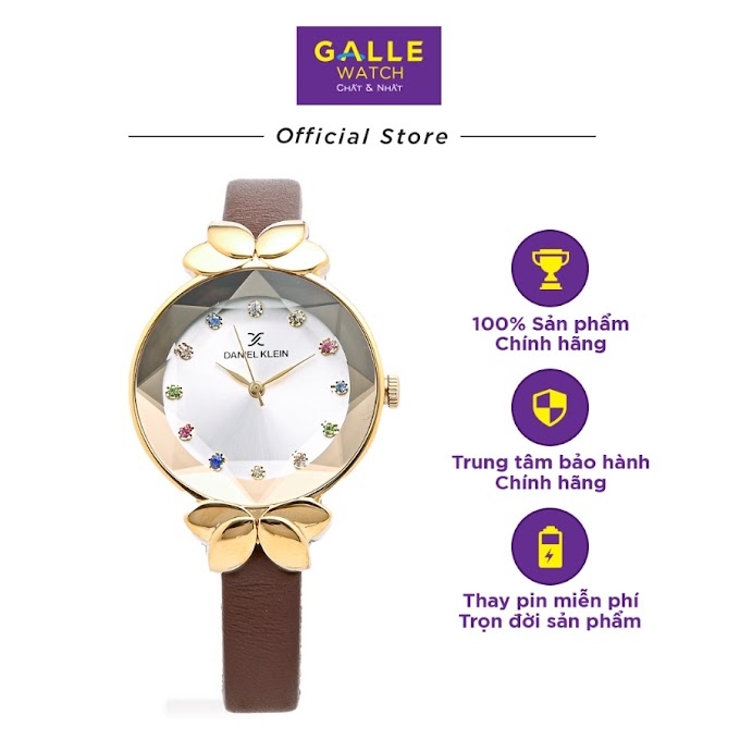 Mall Shop [ donghogallewatch ] Đồng hồ nữ Daniel Klein DK.1.12553.5 chống nước, kính cứng chống va đập, dây da thời trang cách điệu cao cấp chính hãng