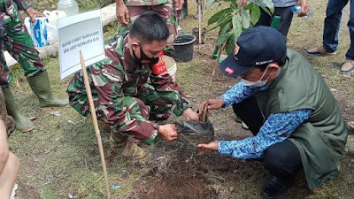 Kecamatan Margaasih Apresiasi Aksi Penanaman Pohon dan Tabur Bios 44 Satgas Citarum Sektor 21 