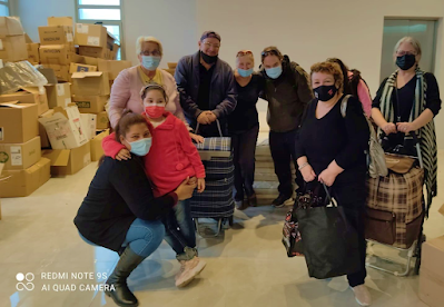 Ukrainian Immigrants receive aid at Ashdod Aid Center