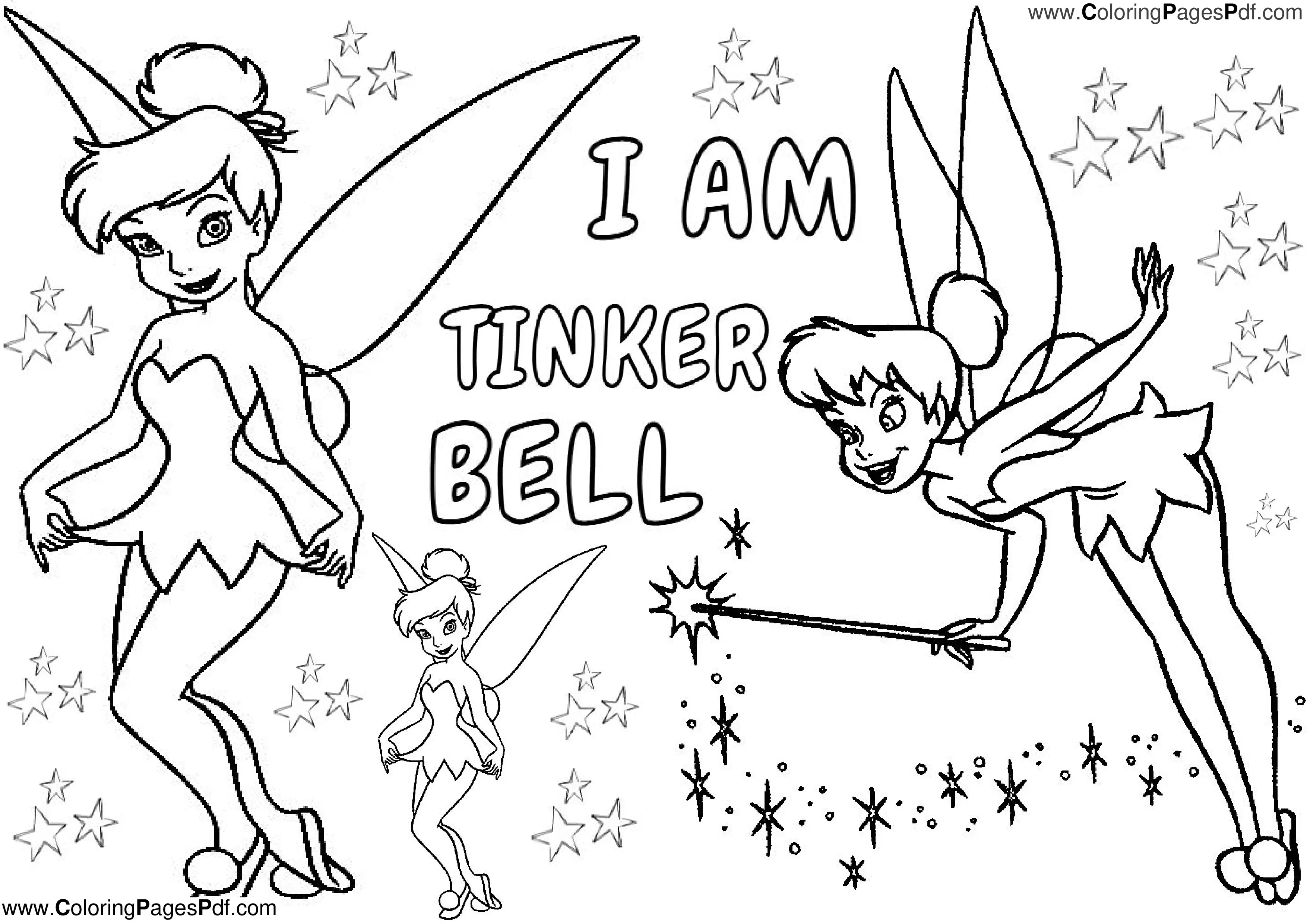 Best tinkerbell coloring pages