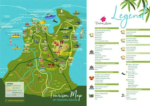 Peta Kawasan Wisata Tanjung Lesung