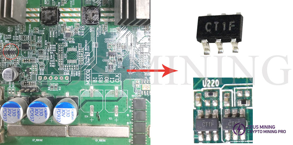 CT1F converter chip location