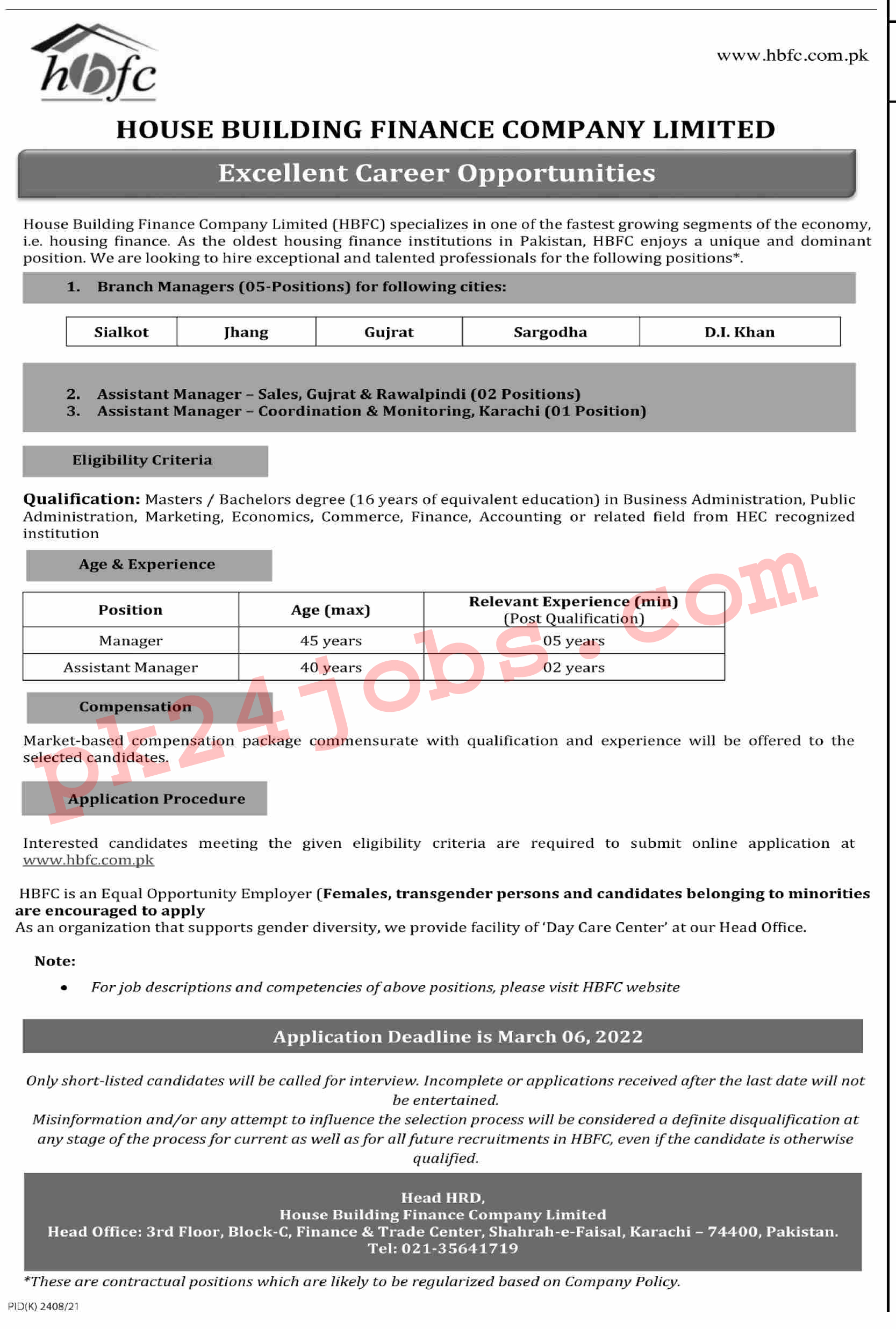 HBFC Jobs 2022 – Government Jobs 2022