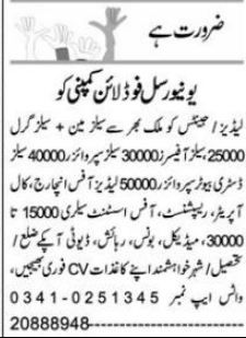 private job- Latest Private Company Management Posts Lahore 2023