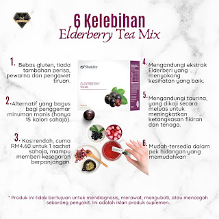 Elderberry Tea Mix Shaklee Review Testimoni Minum Teh Kurus