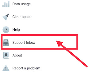 Open Facebook Lite support inbox option