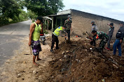 Polsek Tambelang Bersama Tiga Pilar dan Masyarakat, Gotong Royong Pembuatan Poskamling