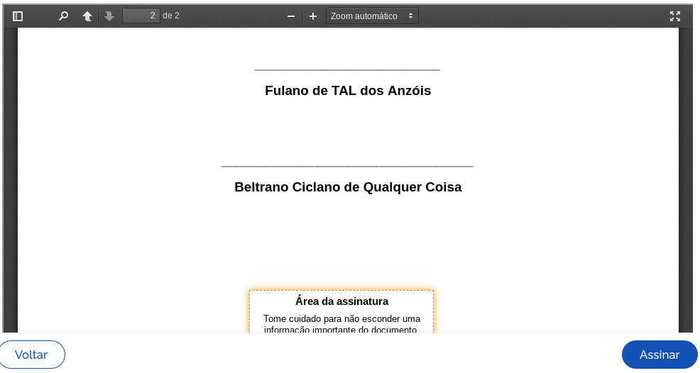 Assinatura online pelo Portal de Assinatura do gov.br