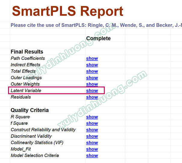 xử lý biến bậc hai trong SMARTPLS