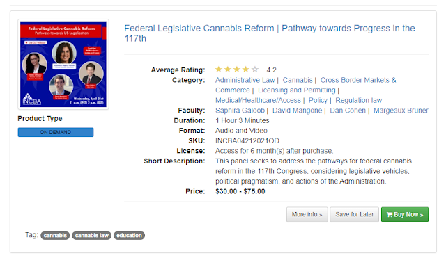 Federal Legislative Cannabis Reform | Pathway towards Progress in the 117th