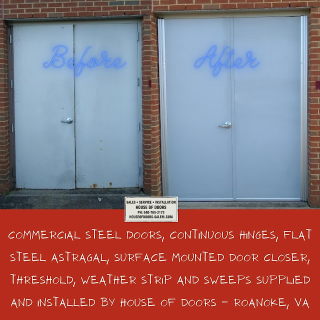 before and after commercial door