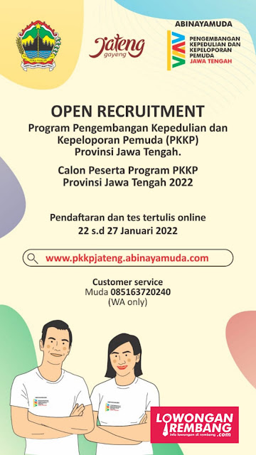 Open Recruitment Program Pengembangan Kepedulian dan Kepeloporan Pemuda (PKKP) Jateng