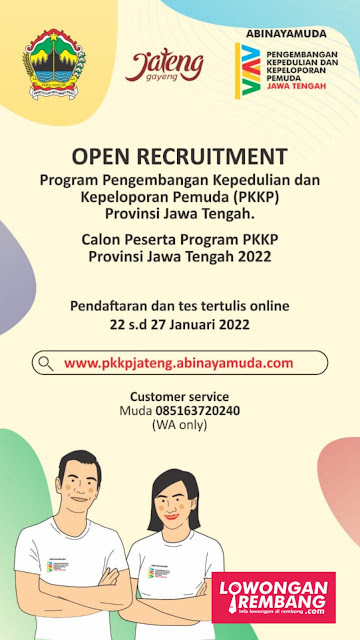 Open Recruitment Program Pengembangan Kepedulian dan Kepeloporan Pemuda (PKKP) Jateng