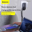 Bộ sạc nhanh đa năng Baseus GaN2 Pro Quick Charger 120W dùng cho Smartphone/ Tablet/ Macbook / Laptop (C+C+A, With C to C Cable, E-mark Chip 100W