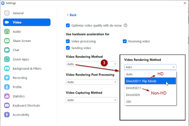 What to select in Video Rendering Method