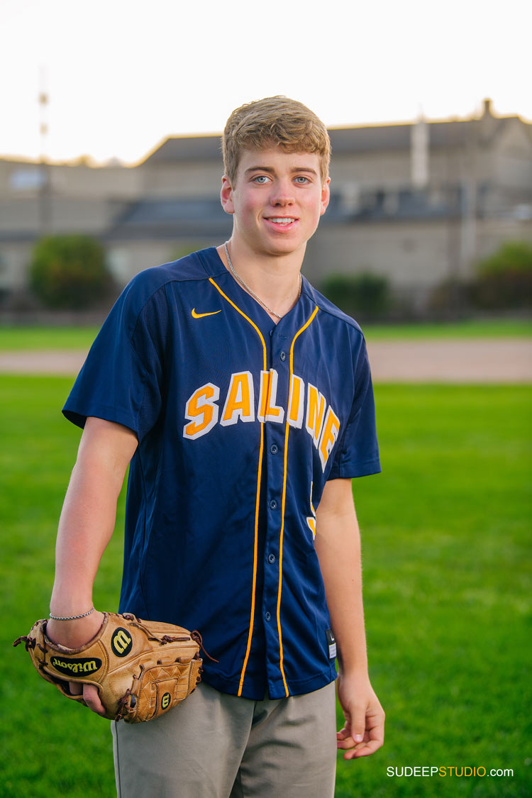 Senior Pictures with Baseball Sports by SudeepStudio.com Ann Arbor Senior Portrait Photographer